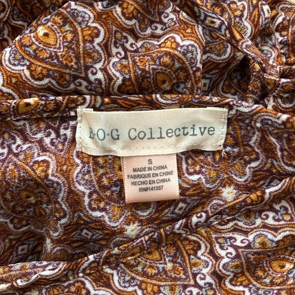 B.O.G. Collective Pink and Orange Ruffled Wrap Maxi Dress - Picture 4 of 4